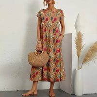 Sisica | Relaxed Floral Print Midi Dress