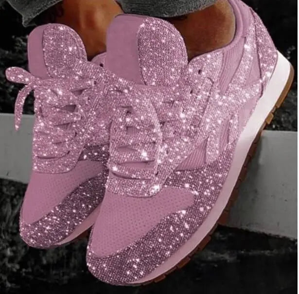 Charly | Women's Glitter Lace-Up Sneakers