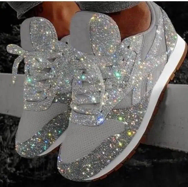 Charly | Women's Glitter Lace-Up Sneakers