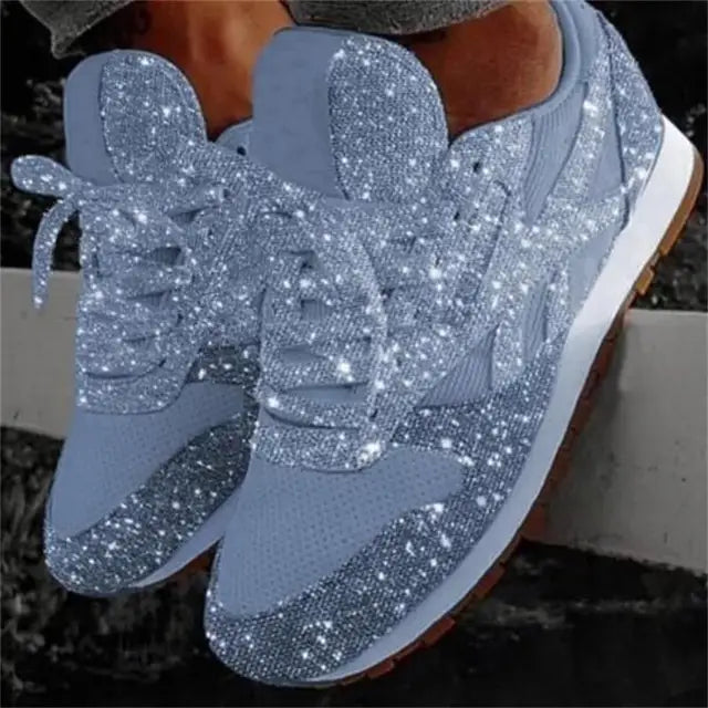 Charly | Women's Glitter Lace-Up Sneakers