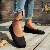 Breathable Knit Slip-On Flats