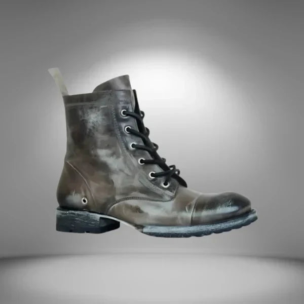 Charly | Women's Lace-Up Combat Boots with Cap Toe