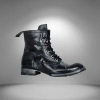 Sisica | Women's Vintage Lace-Up Combat Boots