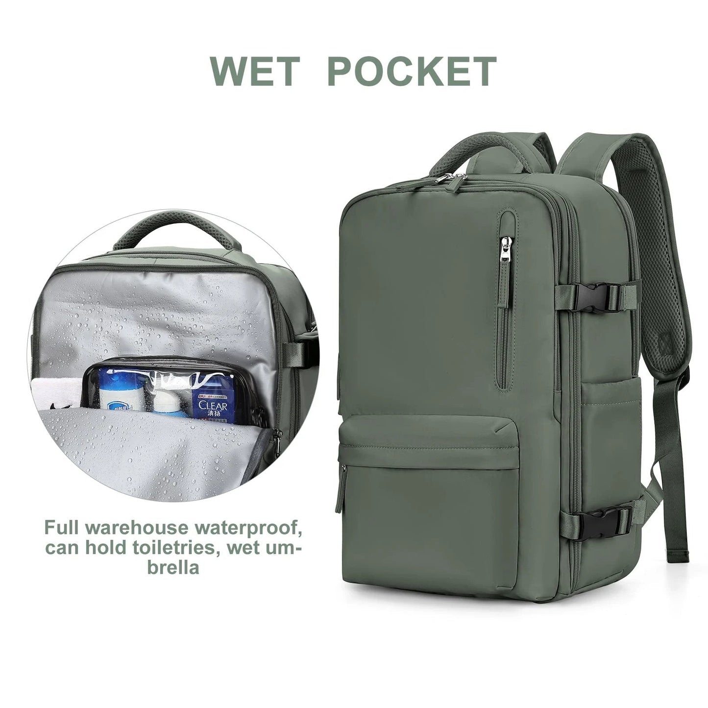 Charly | Women's Large Travel Backpack – Waterproof Hiking Backpack | Anti-Theft