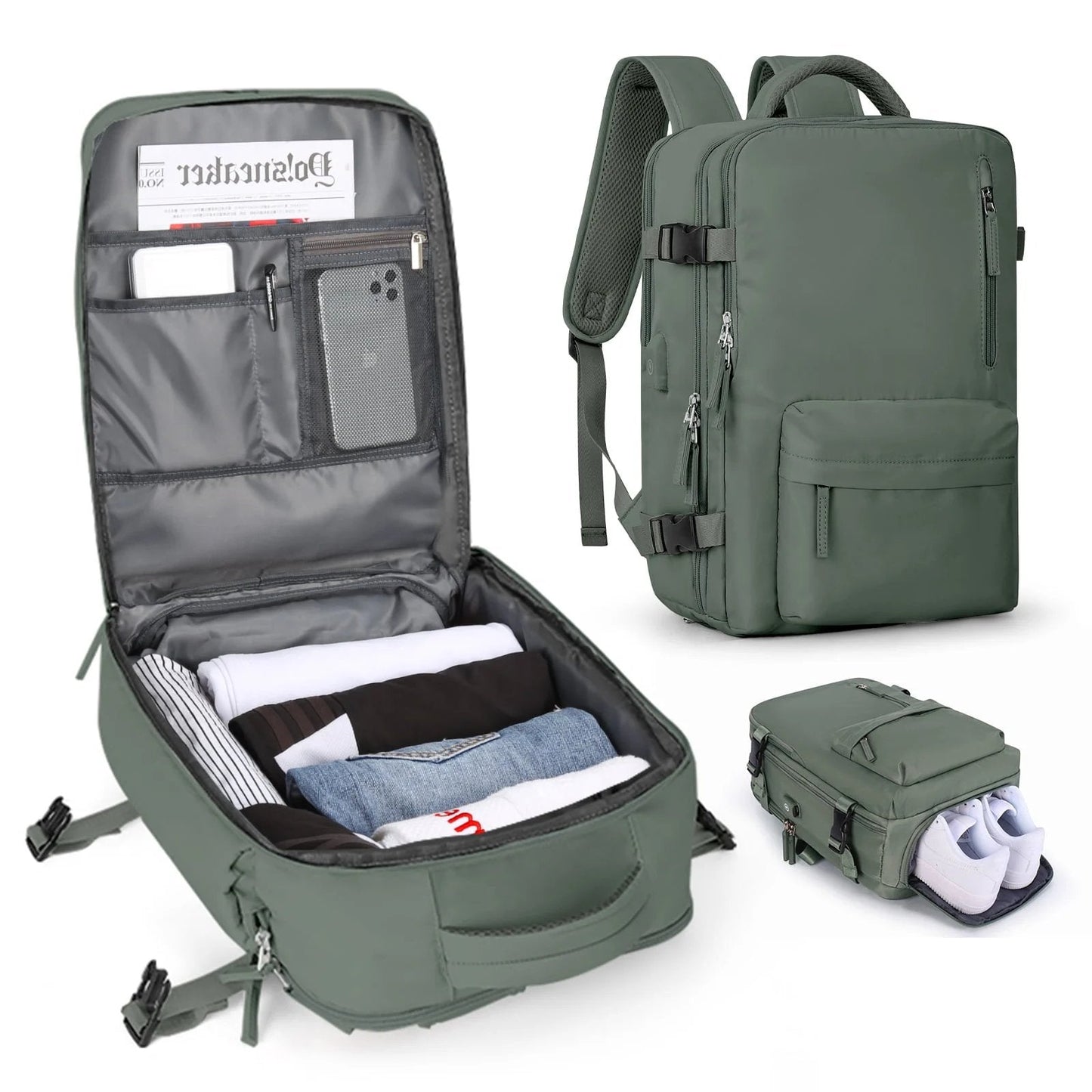 Charly | Women's Large Travel Backpack – Waterproof Hiking Backpack | Anti-Theft