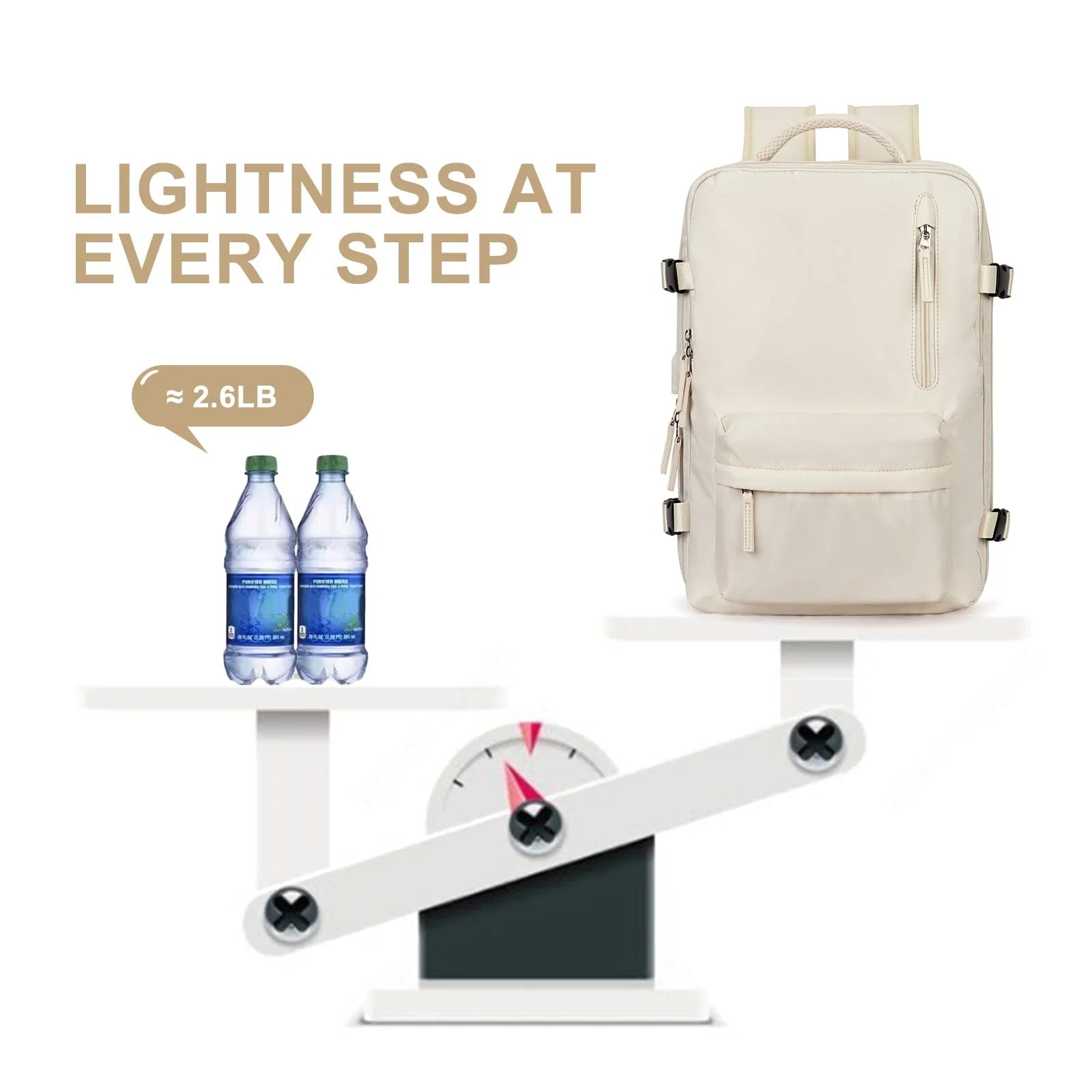 Charly | Women's Large Travel Backpack – Waterproof Hiking Backpack | Anti-Theft