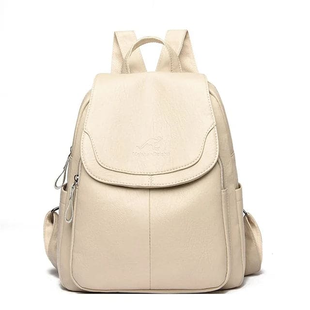 Charly | Women's Leather Flap Backpack with Structured Design