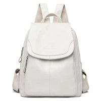 Sisica | Women's Leather Flap Backpack with Structured Design