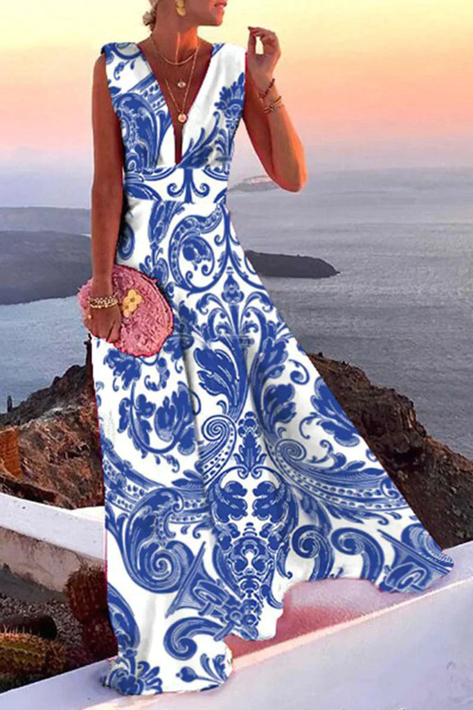 Charly | Women's Maxi Dress With Geometric Print