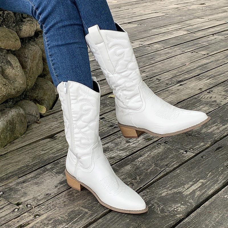 Charly | Women's Metallic Embroidered Cowboy Boots