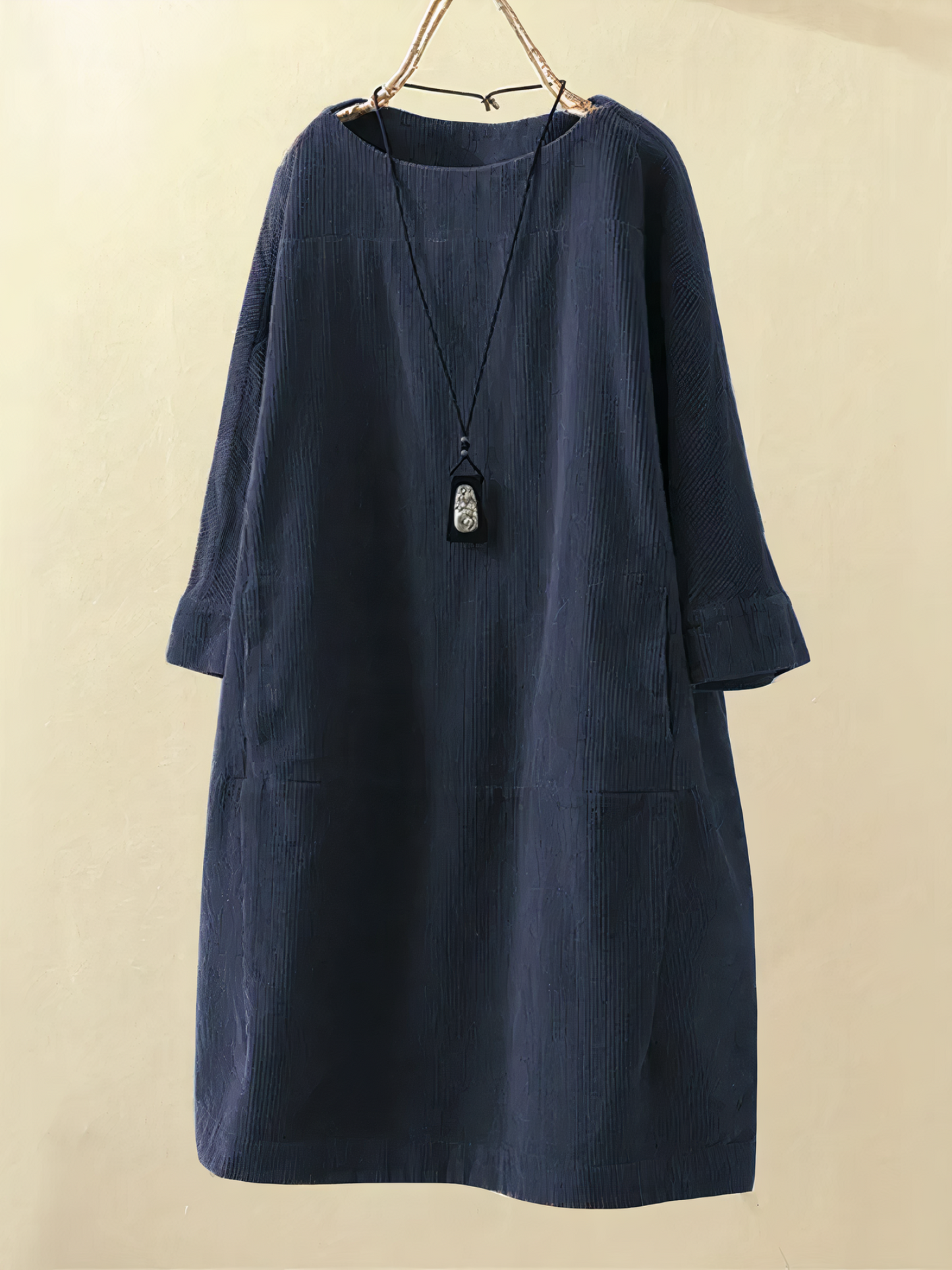 Charly | Women's Midi Corduroy Dress with Pockets