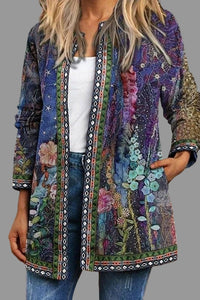Sisica | Women's Bohemian Floral Open Cardigan