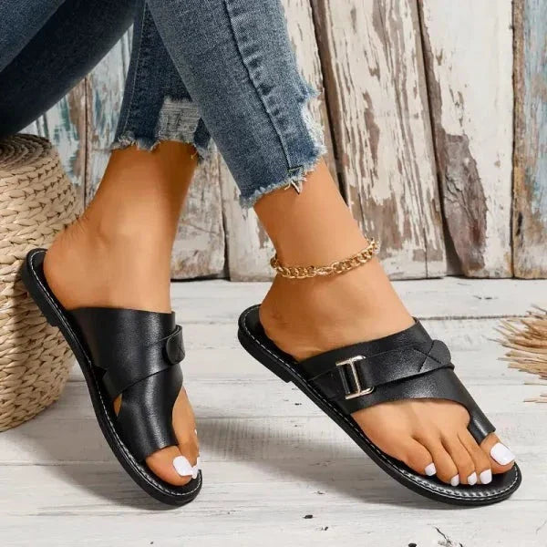 Charly | Women's Orthopedic Hallux Valgus Correction Leather Sandals