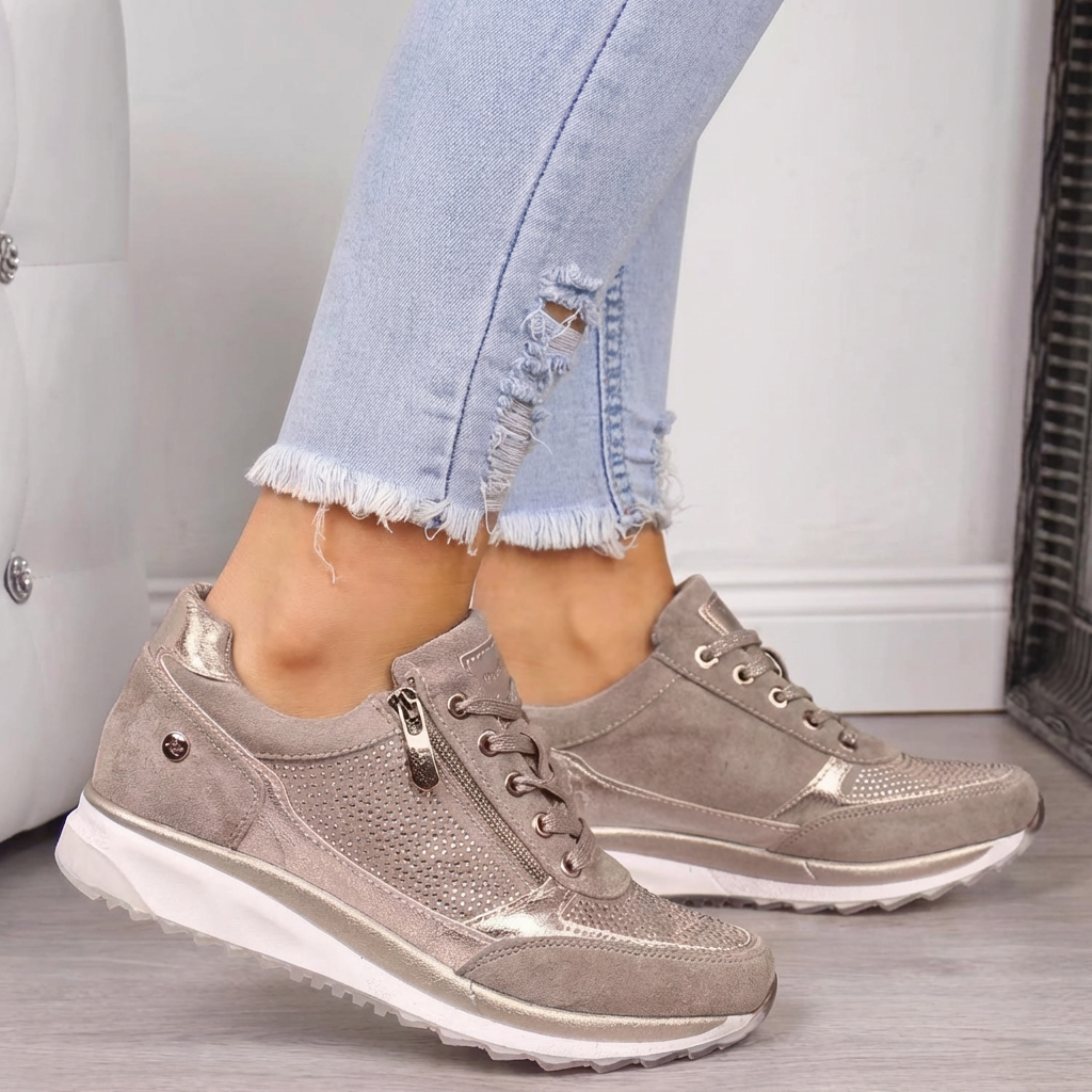 Charly | Women's Orthopedic Sneakers with Zipper Detail