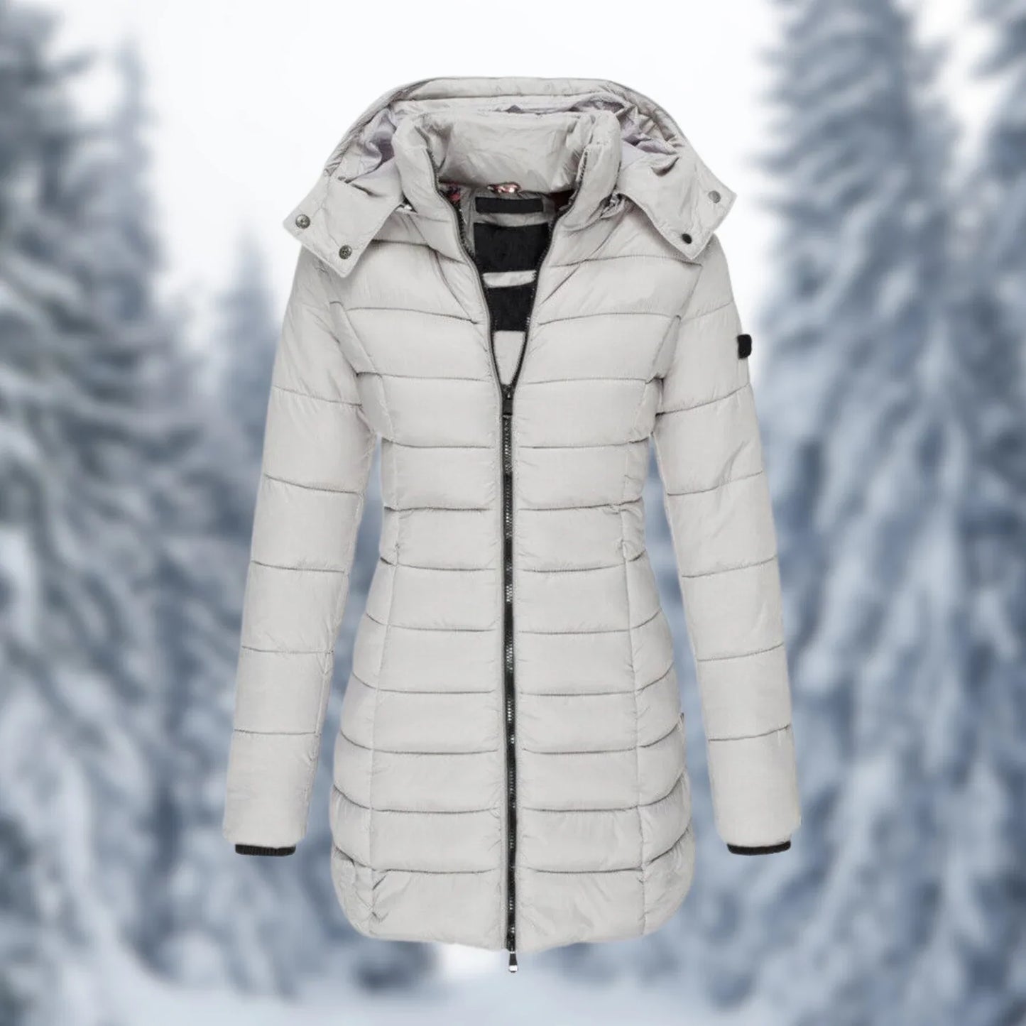Charly | Women's Padded Mid-Length Winter Coat with Hood