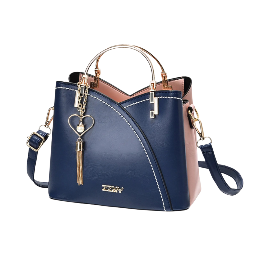 Charly | Women's Patchwork Tote Bag with Tassel Charm