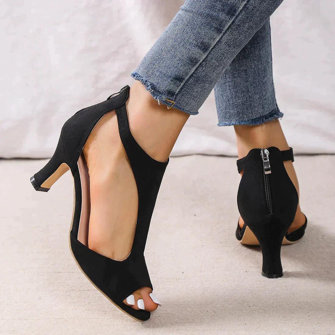 Charly | Women's Peep-Toe Heels with T-Strap