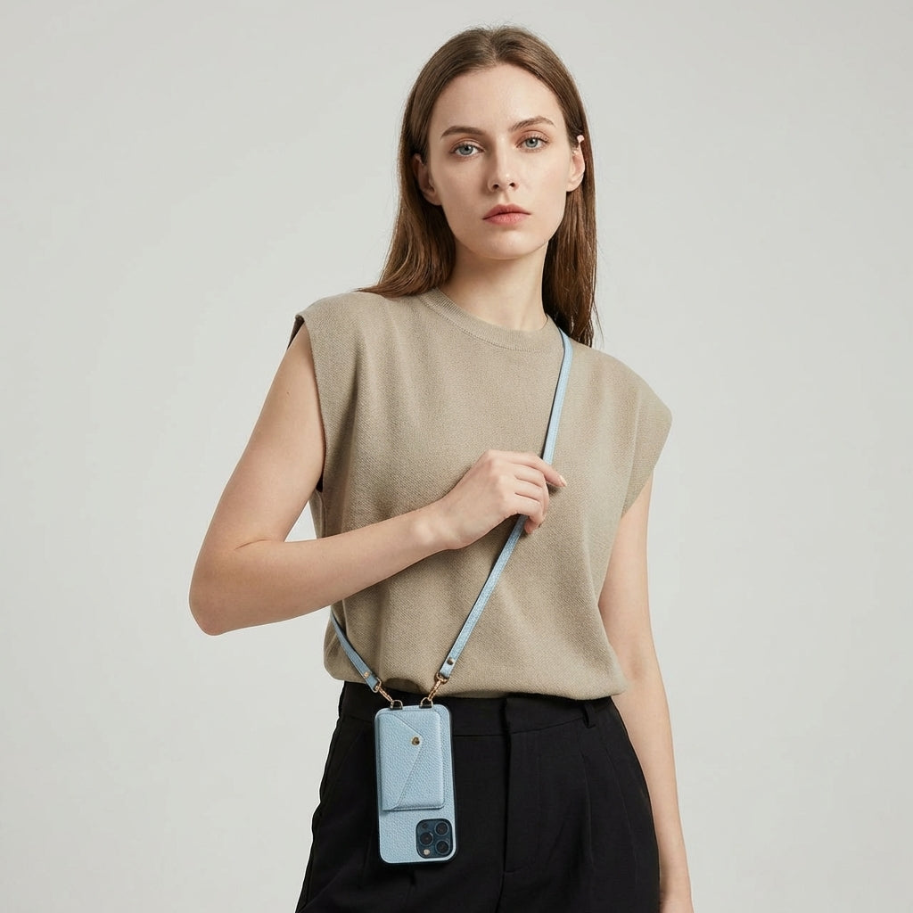 Charly | Women's Phone Case With Card Holder & Lanyard
