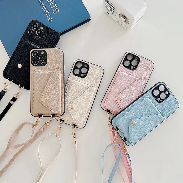 Charly | Women's Phone Case With Card Holder & Lanyard