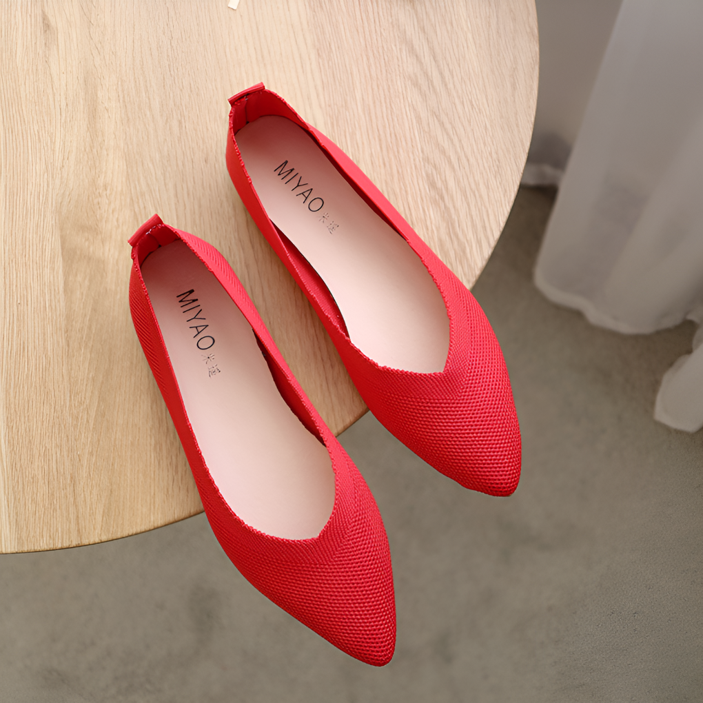 Charly | Women's Pointed Toe Knit Flats