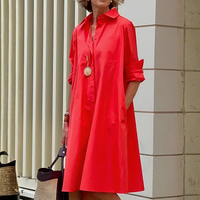 Sisica | Breathable Knit Shirt Dress