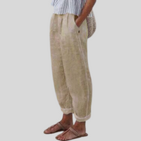Sisica | Airy Folded Hem Linen Trousers