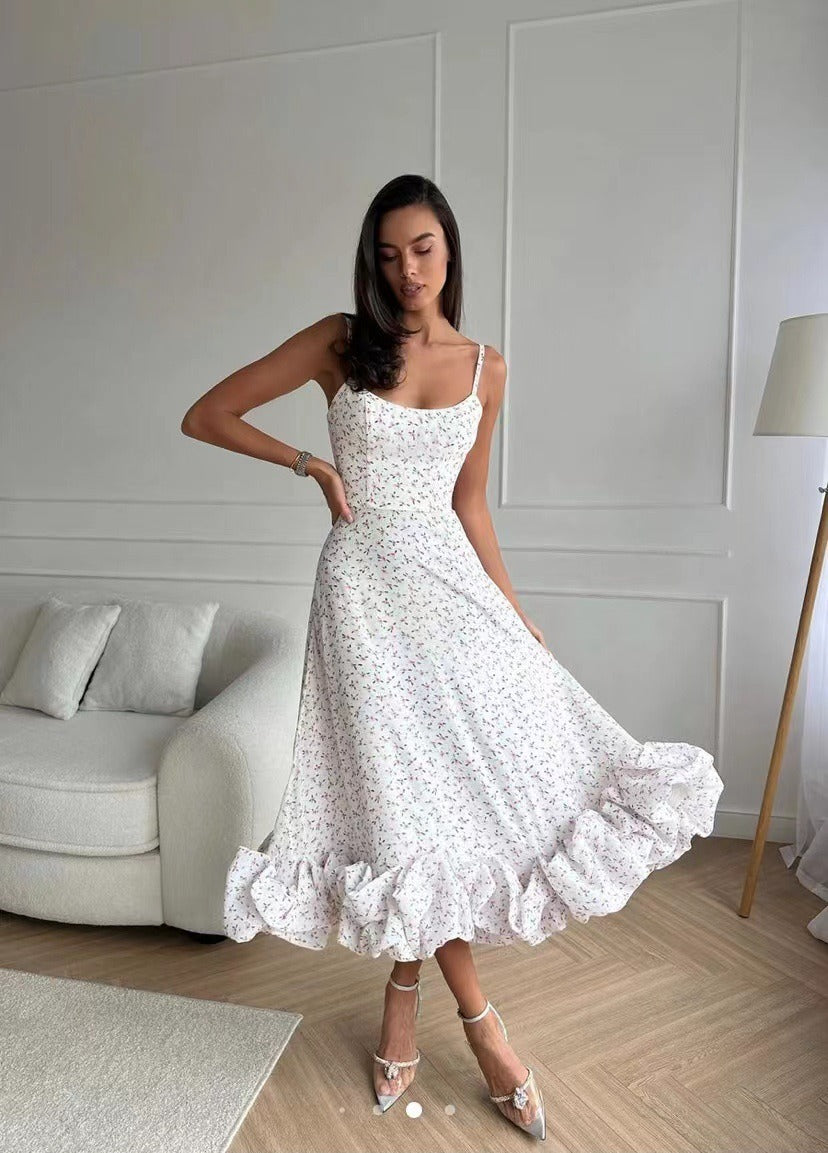 Charly | Women's Ruffle Hem Midi Dress