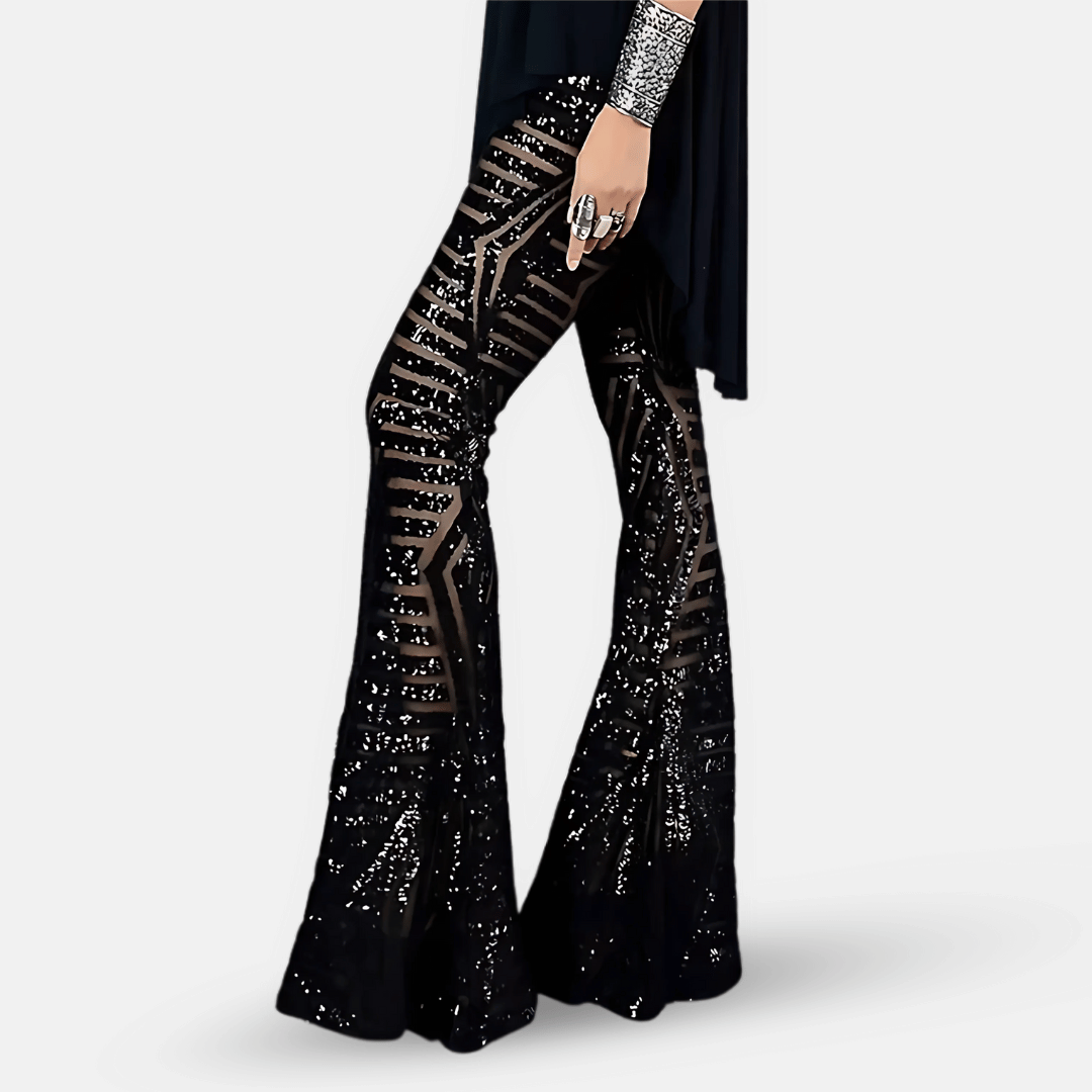 Charly | Women's Sequin Flare Pants
