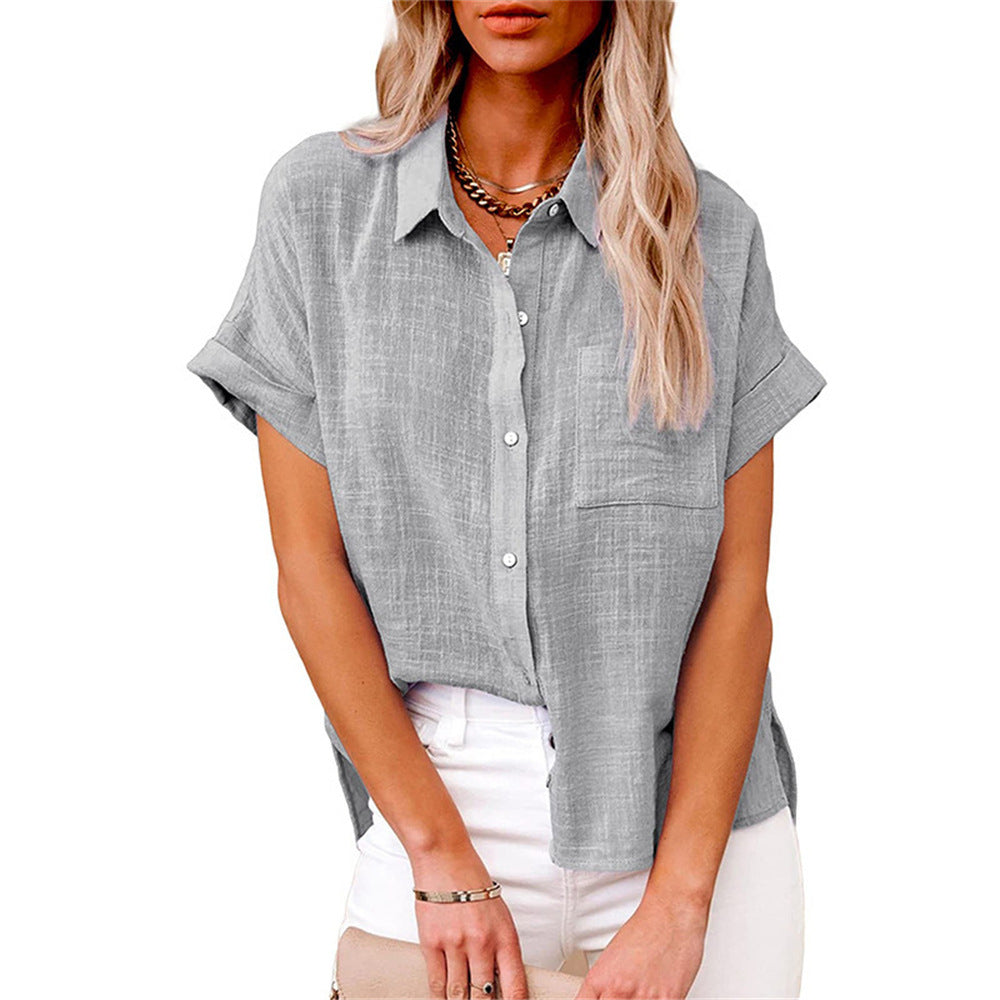 Charly | Women's Short Sleeve Button-Up Shirt