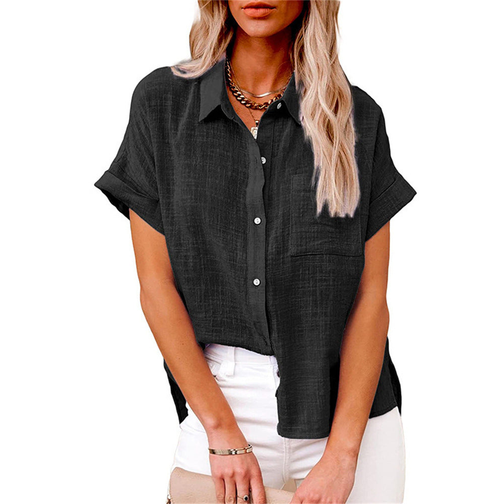 Charly | Women's Short Sleeve Button-Up Shirt