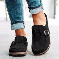 Women's Suede Casual Slip-On Mule Shoes