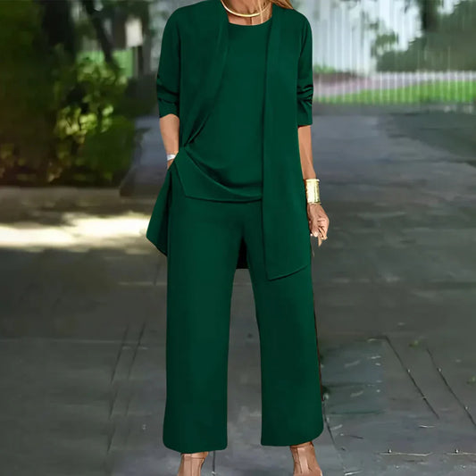 Charly | Women's Three-Piece Pantsuit Set with Blazer and Trousers