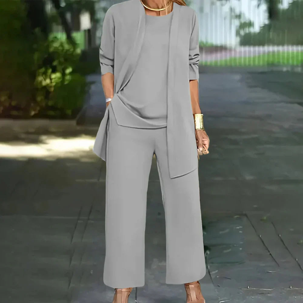Charly | Women's Three-Piece Pantsuit Set with Blazer and Trousers