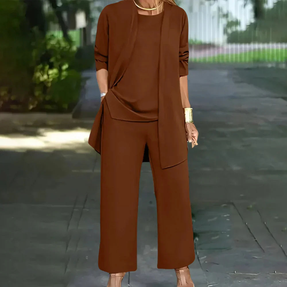 Charly | Women's Three-Piece Pantsuit Set with Blazer and Trousers
