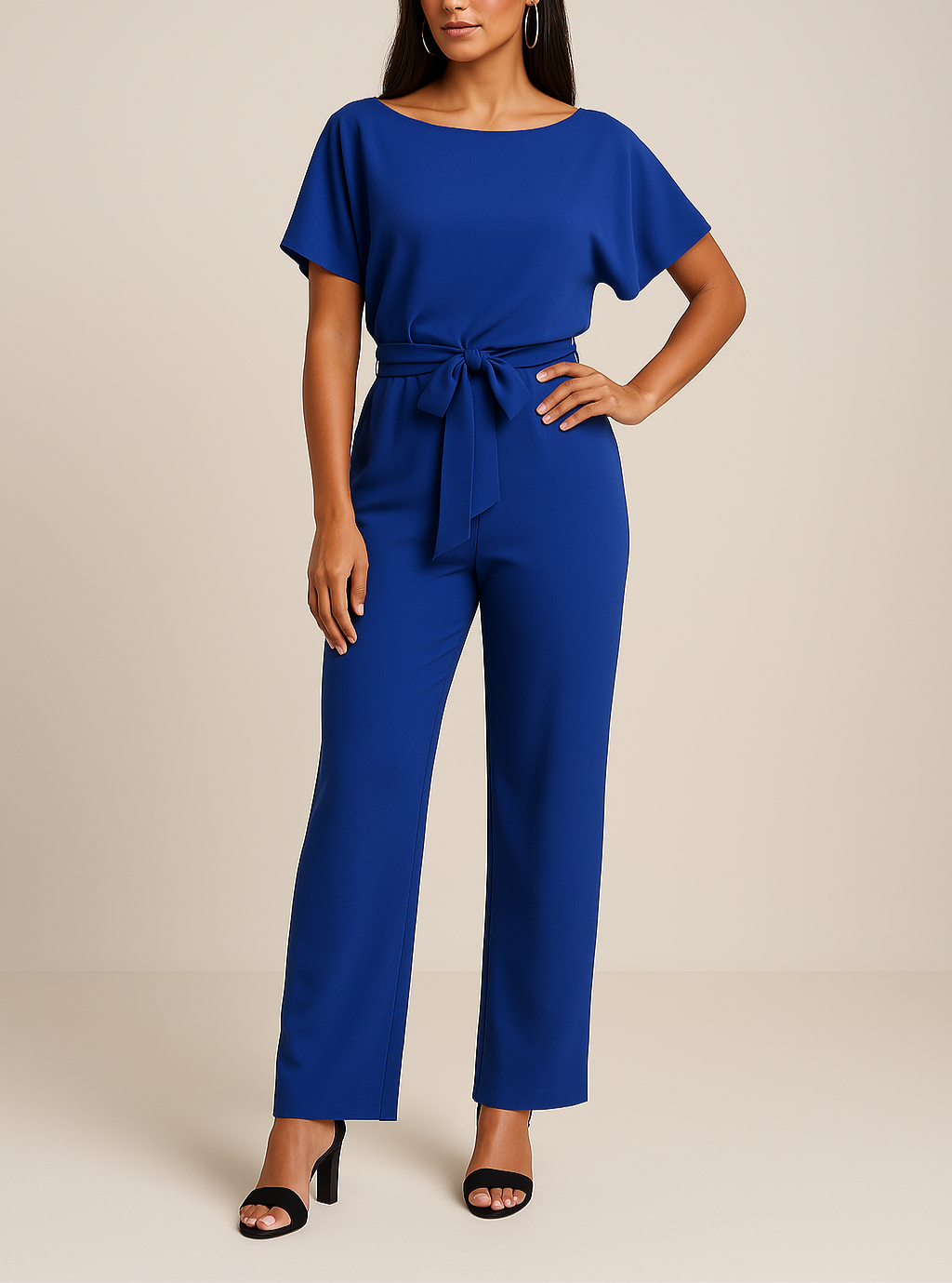 Charly | Women's Wide Leg Jumpsuit with Belt