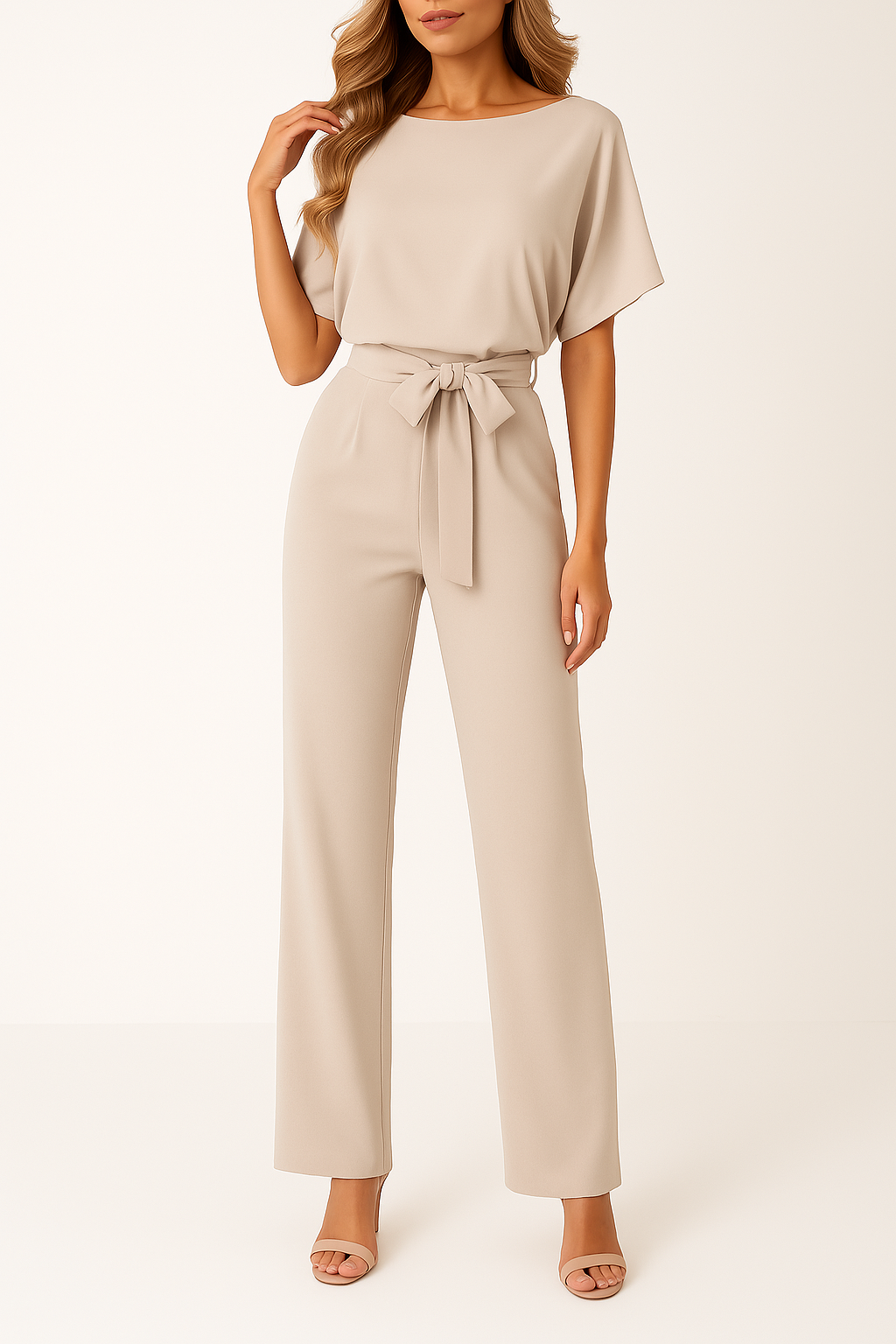 Charly | Women's Wide Leg Jumpsuit with Belt