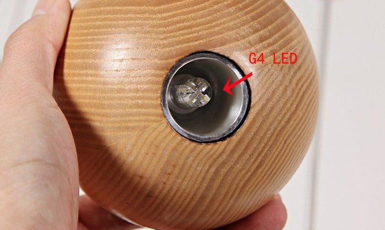 Charly | Wood Ball Pendant Light | Modern Natural Design
