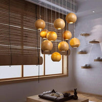 Sisica | Wood Ball Pendant Light | Modern Natural Design