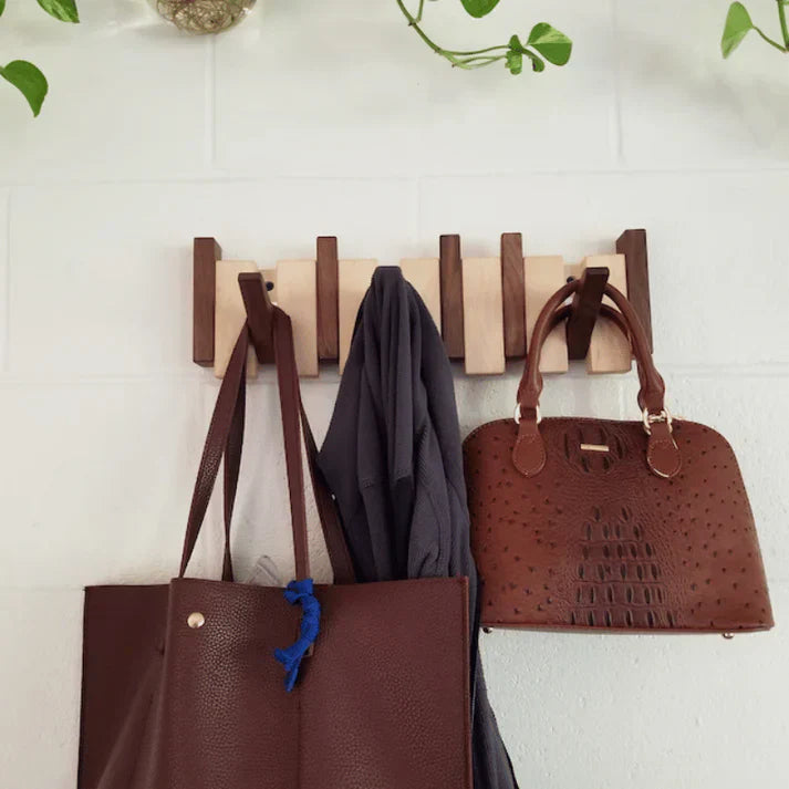 Charly | Wooden Wall Hook Rack Piano Design