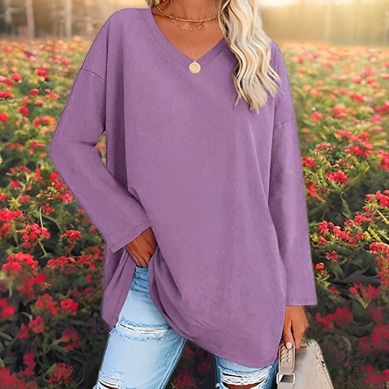 Charly - Your Trendy Long Sleeve Shirt with V-Neck for Comfort