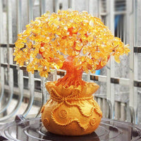 Citrine Crystal Abundance Tree Sculpture