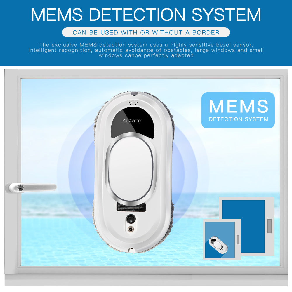 CleanBot Robot Window Cleaner – Smart and Hands-Free with Remote Control for Streak-Free Windows