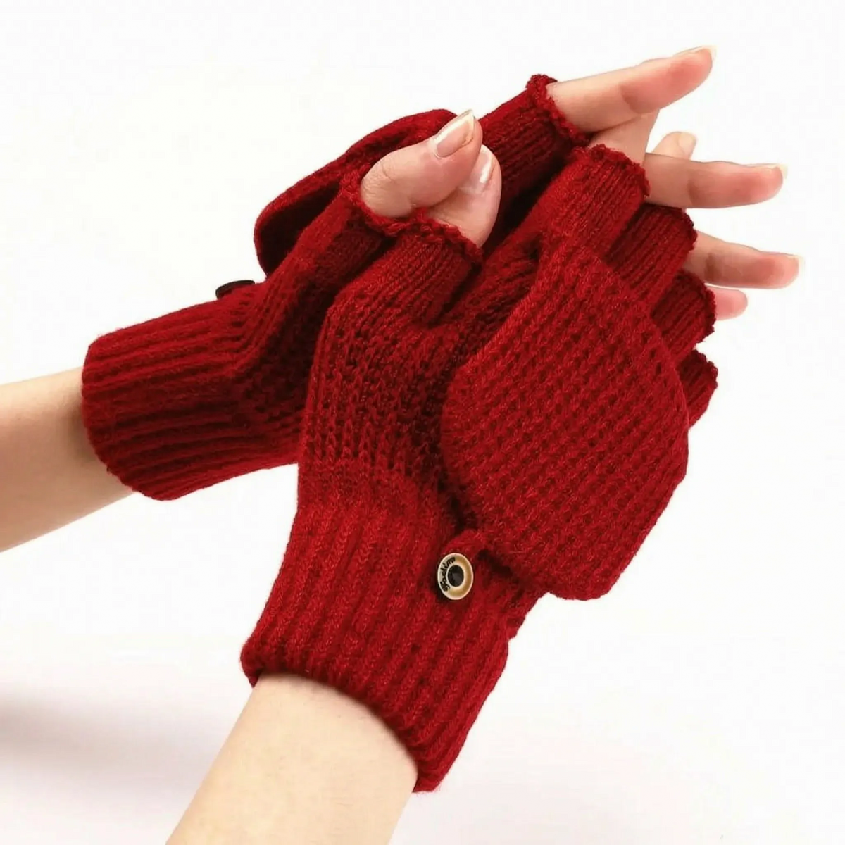 Convertible Knit Winter Mittens