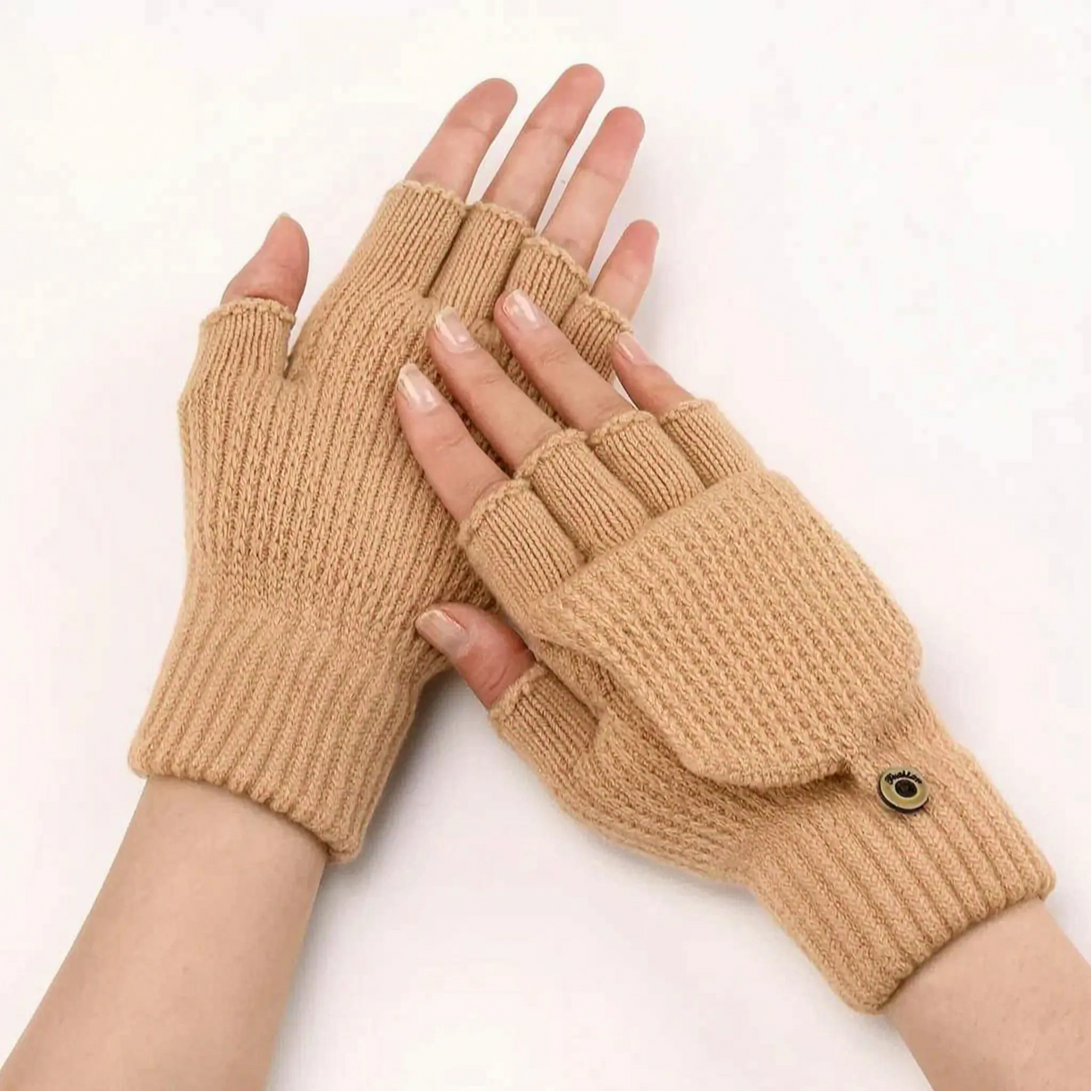 Convertible Knit Winter Mittens