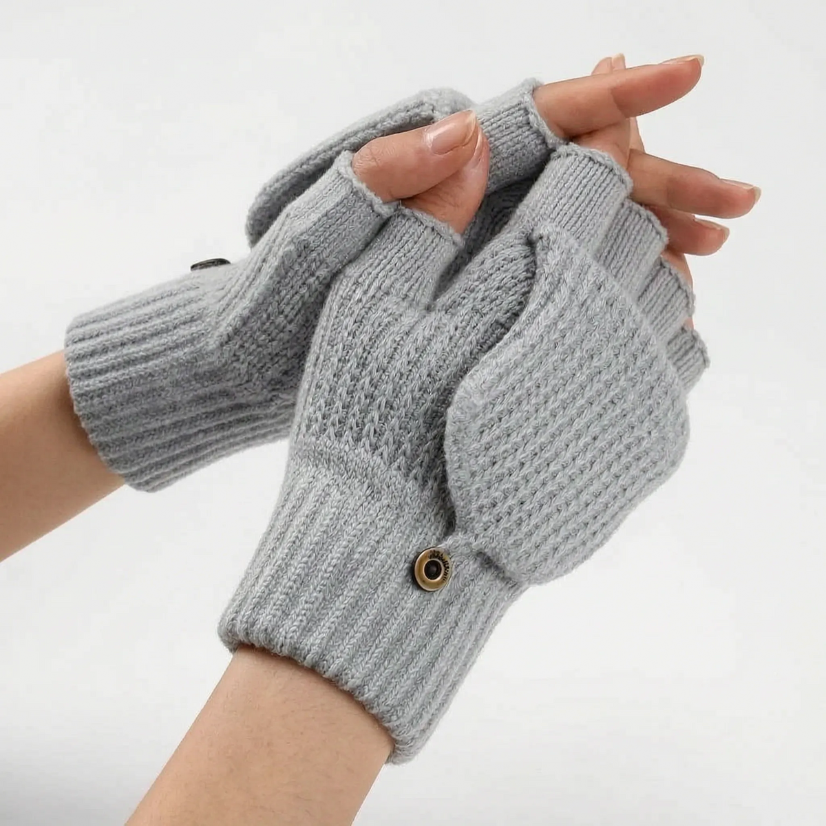 Convertible Knit Winter Mittens