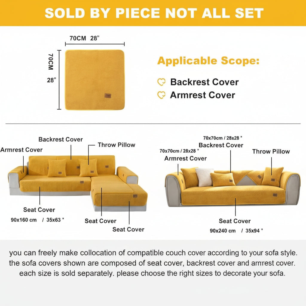 COUCHCLOUD – Plush Sofa Cover Made of Polyester Fiber for Warmth and Protection