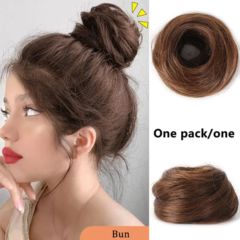 Curly Bun Synthetic Hair Piece for Instant Volume