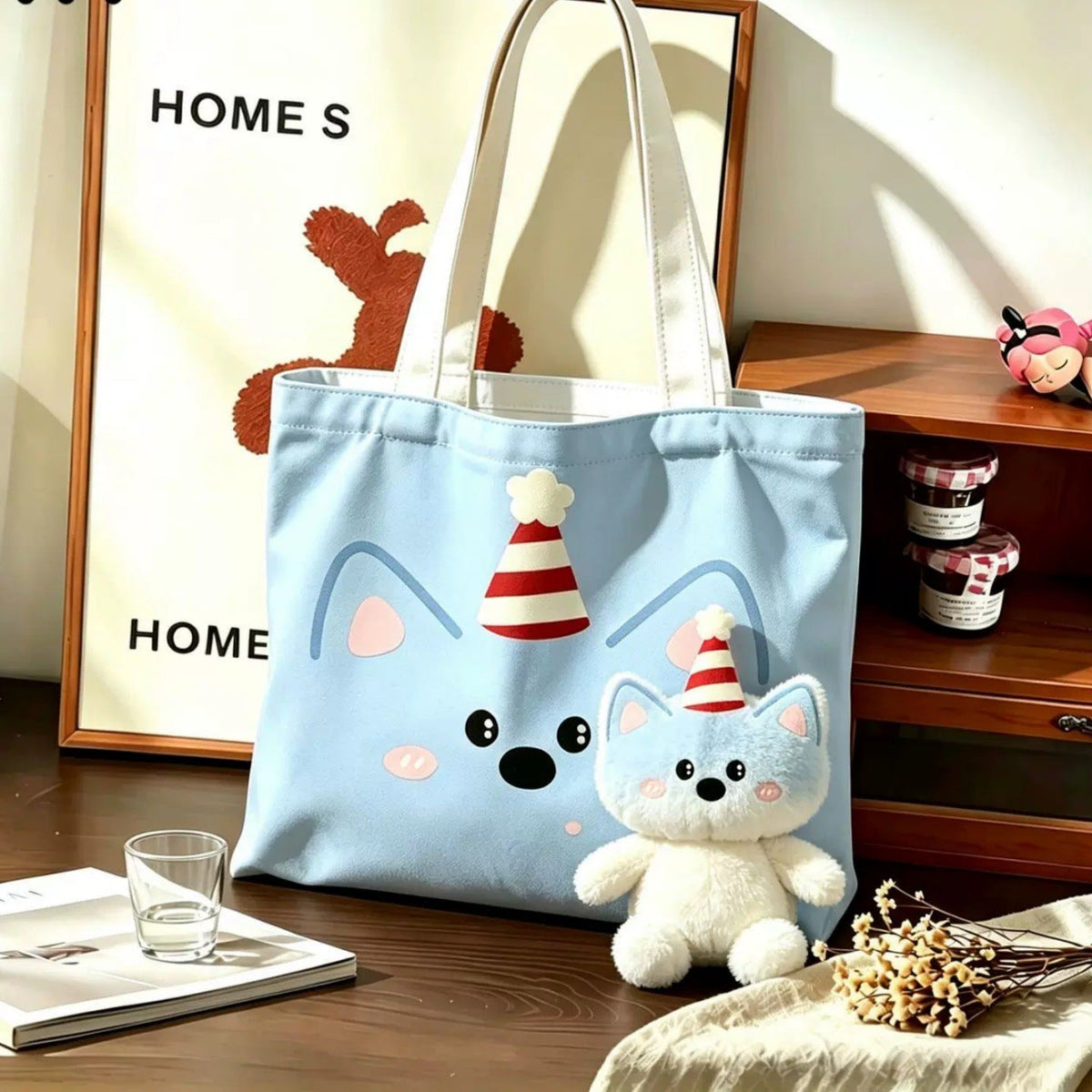 Cute Animal-Themed Tote Bag