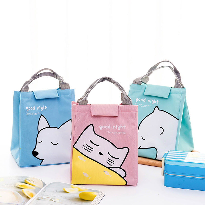 Cute Cat-Themed Insulated Lunch Bag