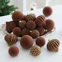 Decorative Chocolate-Themed Christmas Bauble Set